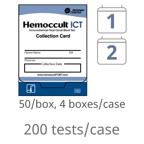 Hemoccult ICT 2-day test collection cards