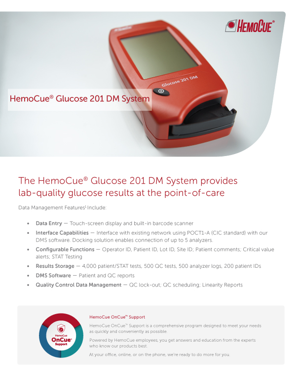 HemoCue Glucose 201 DM brochure
