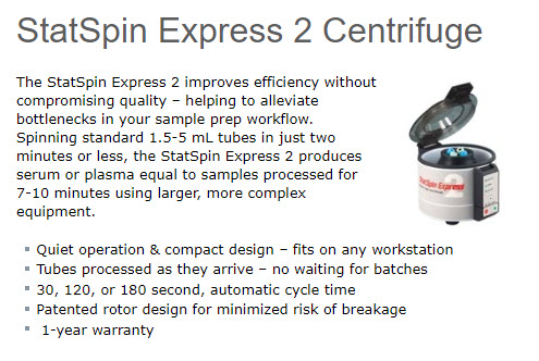 statspin express 2 centrifuge