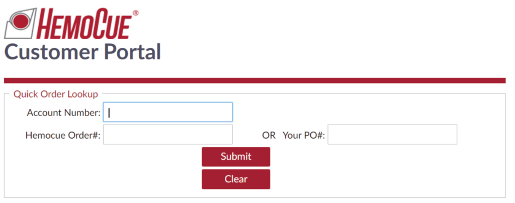 HemoCue customer portal log in